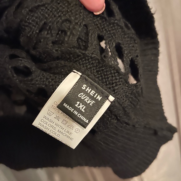 NWOT black knit sweater - Picture 3 of 3